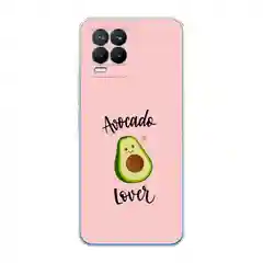 Розовый силиконовый чехол на Oppo Realme 8/8 Pro / Оппо Реалми 8/8 Про прозрачный, с рисунком