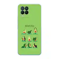 Салатовый силиконовый чехол на Oppo Realme 8/8 Pro / Оппо Реалми 8/8 Про прозрачный, с рисунком