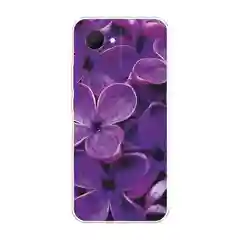 Вишнёвый силиконовый чехол на Realme C30 / Реалми С30 прозрачный, с рисунком, защита камеры
