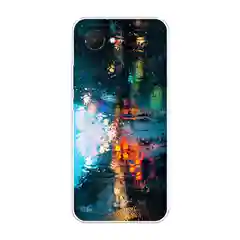 Лайм силиконовый чехол на Realme C30 / Реалми С30 прозрачный, с рисунком, защита камеры