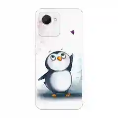 Морской силиконовый чехол на Realme C30 / Реалми С30 прозрачный, с рисунком, защита камеры