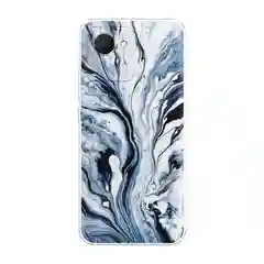 Сиреневый силиконовый чехол на Realme C30 / Реалми С30 прозрачный, с рисунком, защита камеры