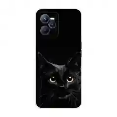 Зелёный хаки силиконовый чехол на Realme C35 / Реалми С35 прозрачный, с рисунком, защита камеры