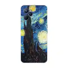 Лимонный силиконовый чехол на Realme C35 / Реалми С35 прозрачный, с рисунком, защита камеры
