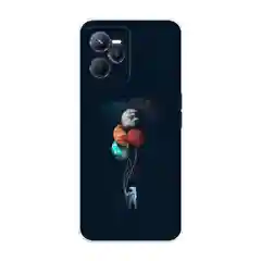 Марсала силиконовый чехол на Realme C35 / Реалми С35 прозрачный, с рисунком, защита камеры