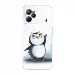 Морской силиконовый чехол на Realme C35 / Реалми С35 прозрачный, с рисунком, защита камеры