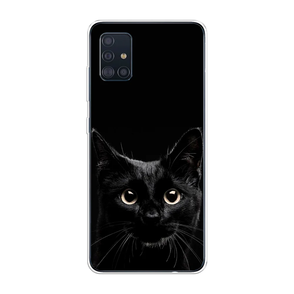 Зелёный хаки силиконовый чехол на Samsung Galaxy A51 / Самсунг А51 прозрачный с рисунком, защита камеры