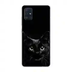 Зелёный хаки силиконовый чехол на Samsung Galaxy A51 / Самсунг А51 прозрачный с рисунком, защита камеры