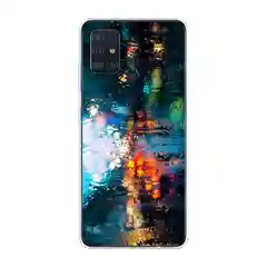 Лайм силиконовый чехол на Samsung Galaxy A51 / Самсунг А51 прозрачный с рисунком, защита камеры