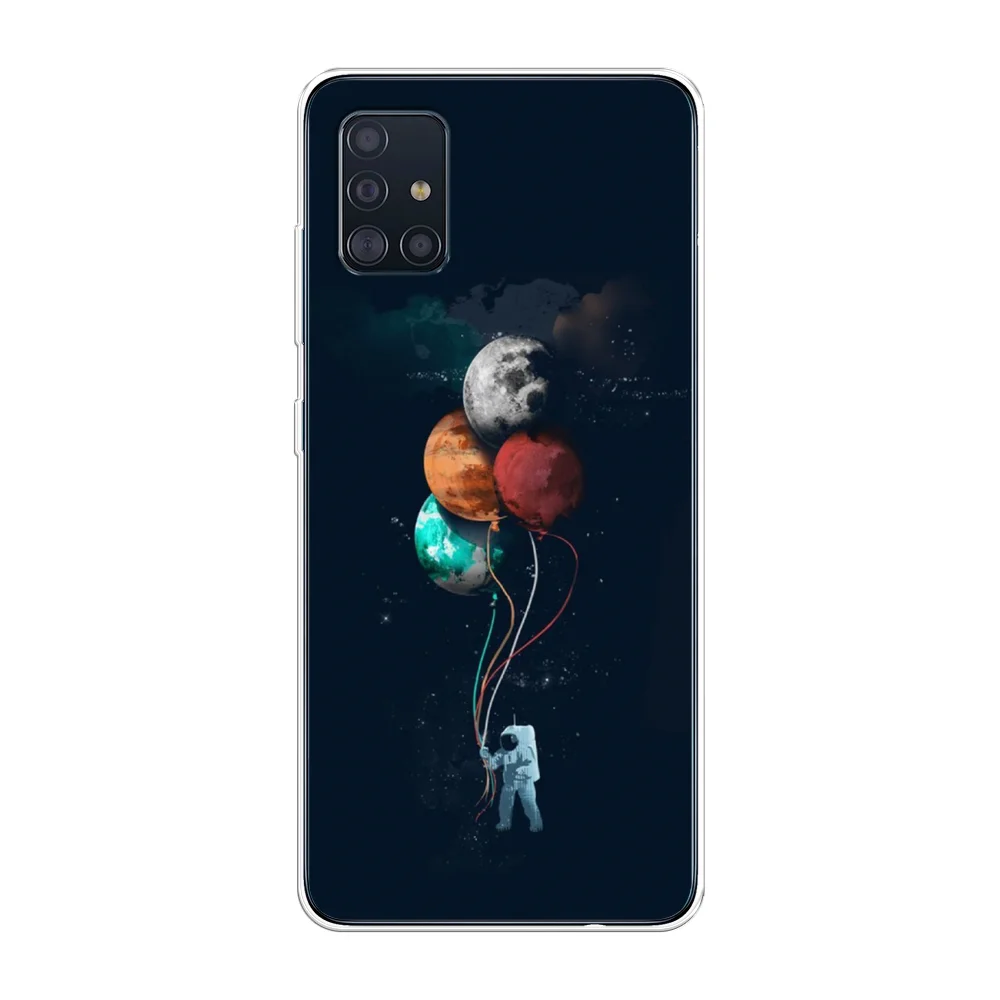 Марсала силиконовый чехол на Samsung Galaxy A51 / Самсунг А51 прозрачный с рисунком, защита камеры