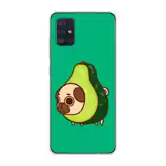 Мятный силиконовый чехол на Samsung Galaxy A51 / Самсунг А51 прозрачный с рисунком, защита камеры