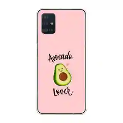 Розовый силиконовый чехол на Samsung Galaxy A51 / Самсунг А51 прозрачный с рисунком, защита камеры