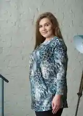 Зеленый туника женская большого размера