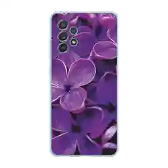Вишнёвый силиконовый чехол на Samsung Galaxy A52/A52s / Самсунг А52/A52s прозрачный, с рисунком