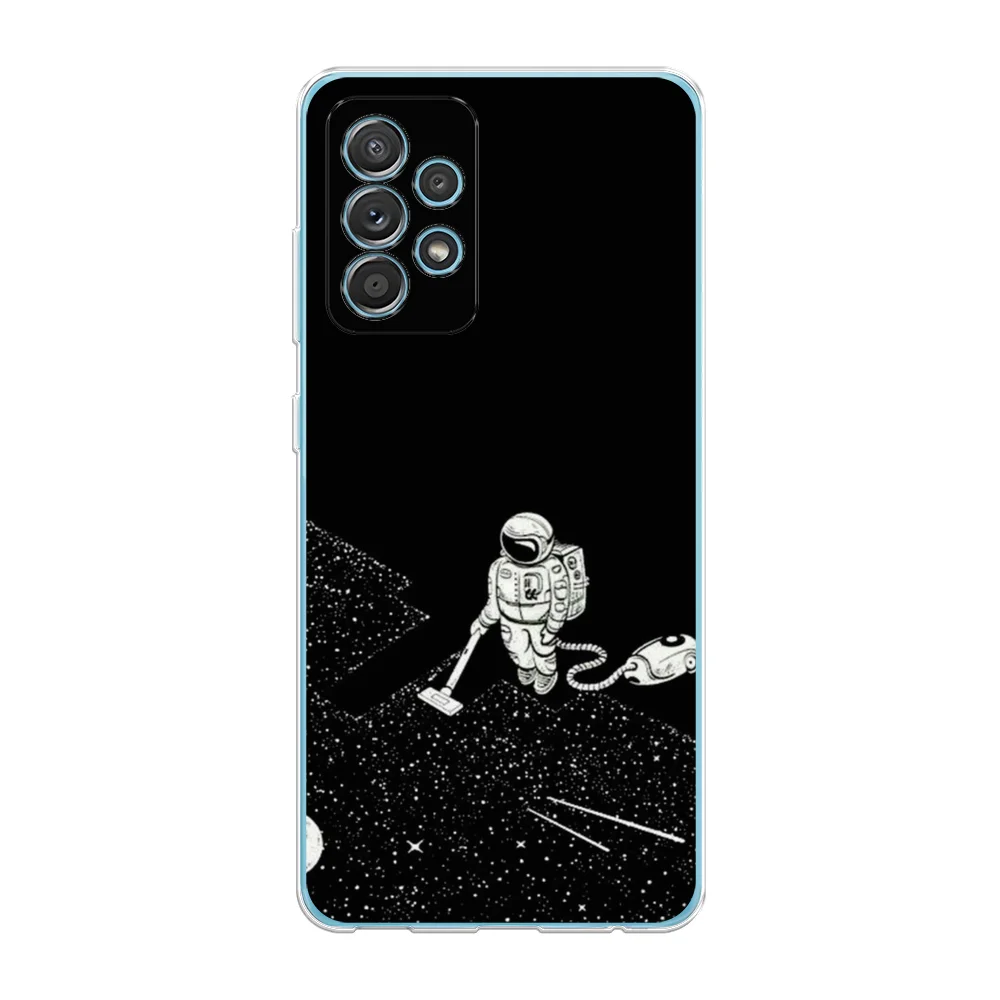 Карамельный силиконовый чехол на Samsung Galaxy A52/A52s / Самсунг А52/A52s прозрачный, с рисунком