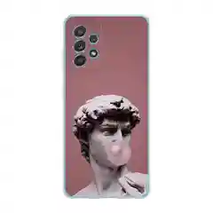Коралловый силиконовый чехол на Samsung Galaxy A52/A52s / Самсунг А52/A52s прозрачный, с рисунком