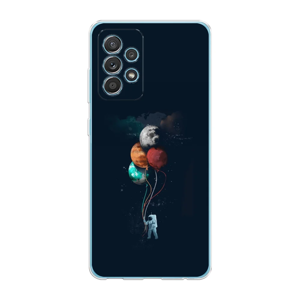 Марсала силиконовый чехол на Samsung Galaxy A52/A52s / Самсунг А52/A52s прозрачный, с рисунком