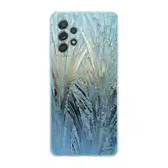 Небесно-голубой силиконовый чехол на Samsung Galaxy A52/A52s / Самсунг А52/A52s прозрачный, с рисунком