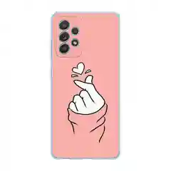 Пастельно-коралловый силиконовый чехол на Samsung Galaxy A52/A52s / Самсунг А52/A52s прозрачный, с рисунком