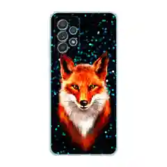Рыжий силиконовый чехол на Samsung Galaxy A52/A52s / Самсунг А52/A52s прозрачный, с рисунком