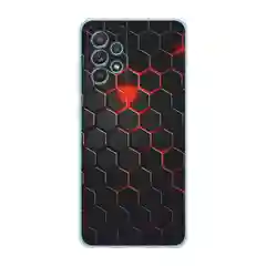 Тёмно-бордовый силиконовый чехол на Samsung Galaxy A52/A52s / Самсунг А52/A52s прозрачный, с рисунком