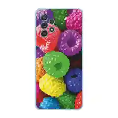 Фуксия силиконовый чехол на Samsung Galaxy A52/A52s / Самсунг А52/A52s прозрачный, с рисунком