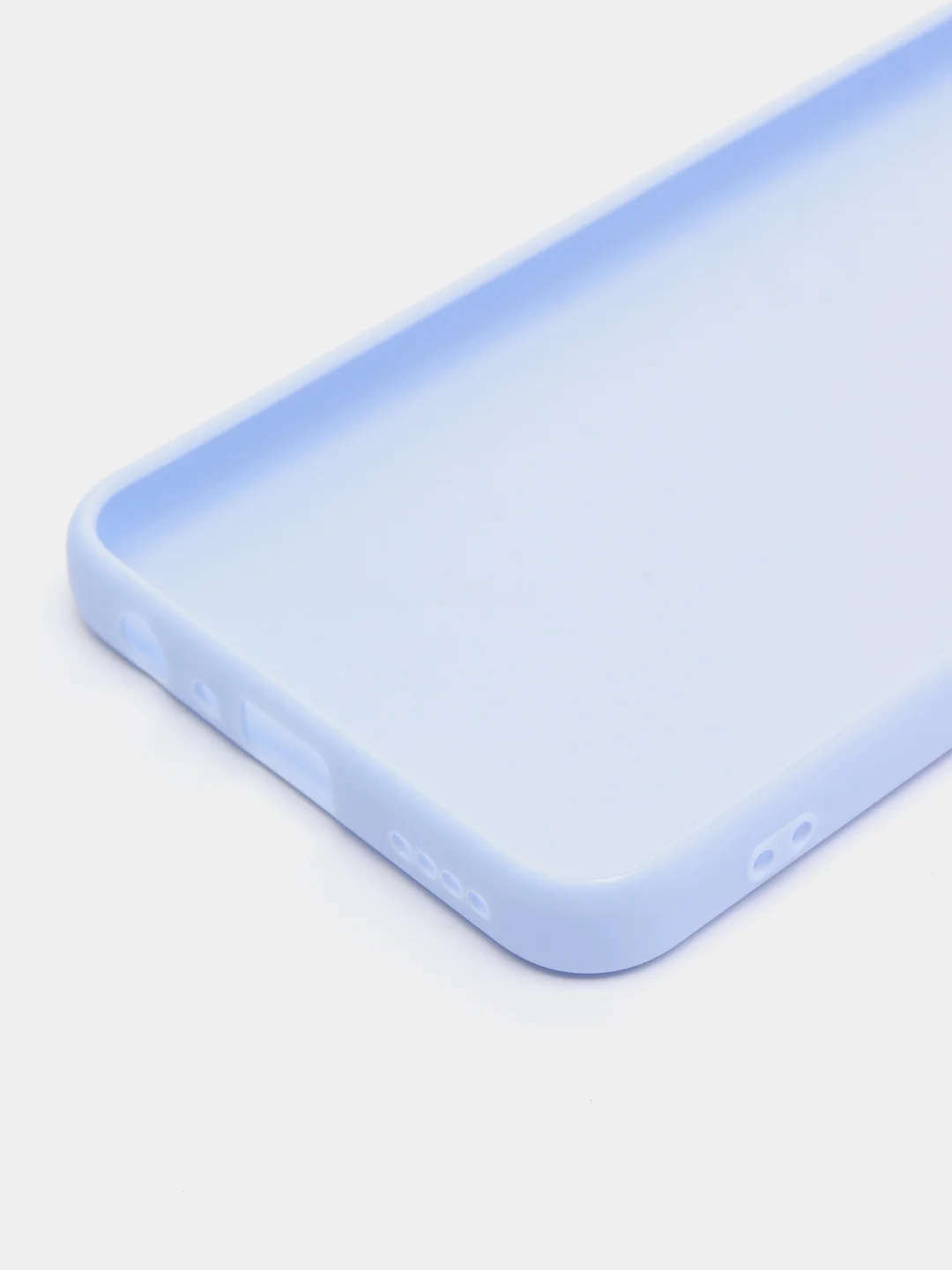Голубой чехол Realme C30, C33, C35, 10 4G, 9i силиконовый с защитой камеры (Реалми С33)