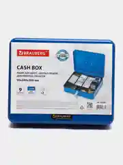 Ящик для денег, документов, ключевой замок, синий, 90 х 240 х 300 мм