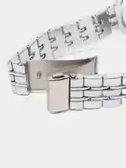 Серый металлик женский подарочный набор: наручные часы с браслетом