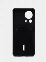 Черный чехол для Xiaomi 13 Lite / Сяоми 13 Лайт, силиконовый, с карманом для карты