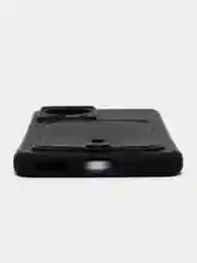 Черный чехол для Xiaomi 13 Lite / Сяоми 13 Лайт, силиконовый, с карманом для карты