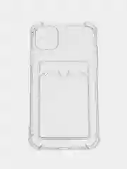 Прозрачный чехол для iPhone 11, с карманом для карт