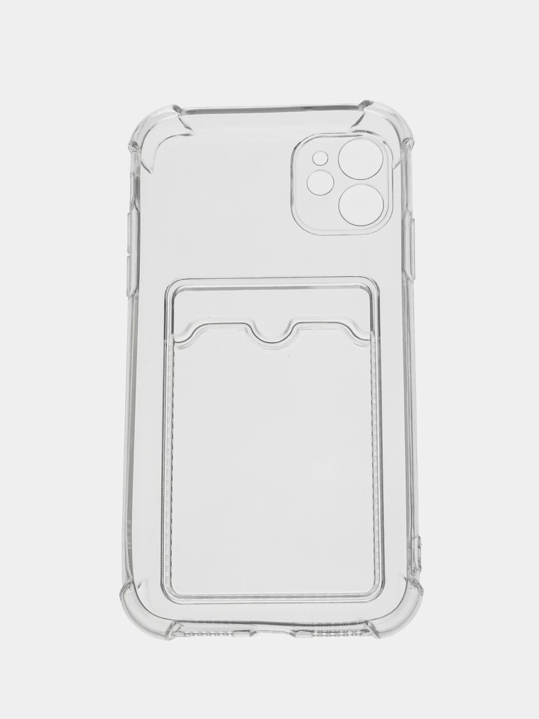 Прозрачный чехол для iPhone 11, с карманом для карт