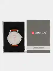 Коричневый мужские наручные часы Curren 8376 с хронографом в подарочной упаковке