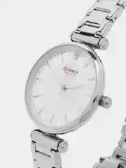 Серебряный женские наручные часы Curren 9072 в подарочной упаковке