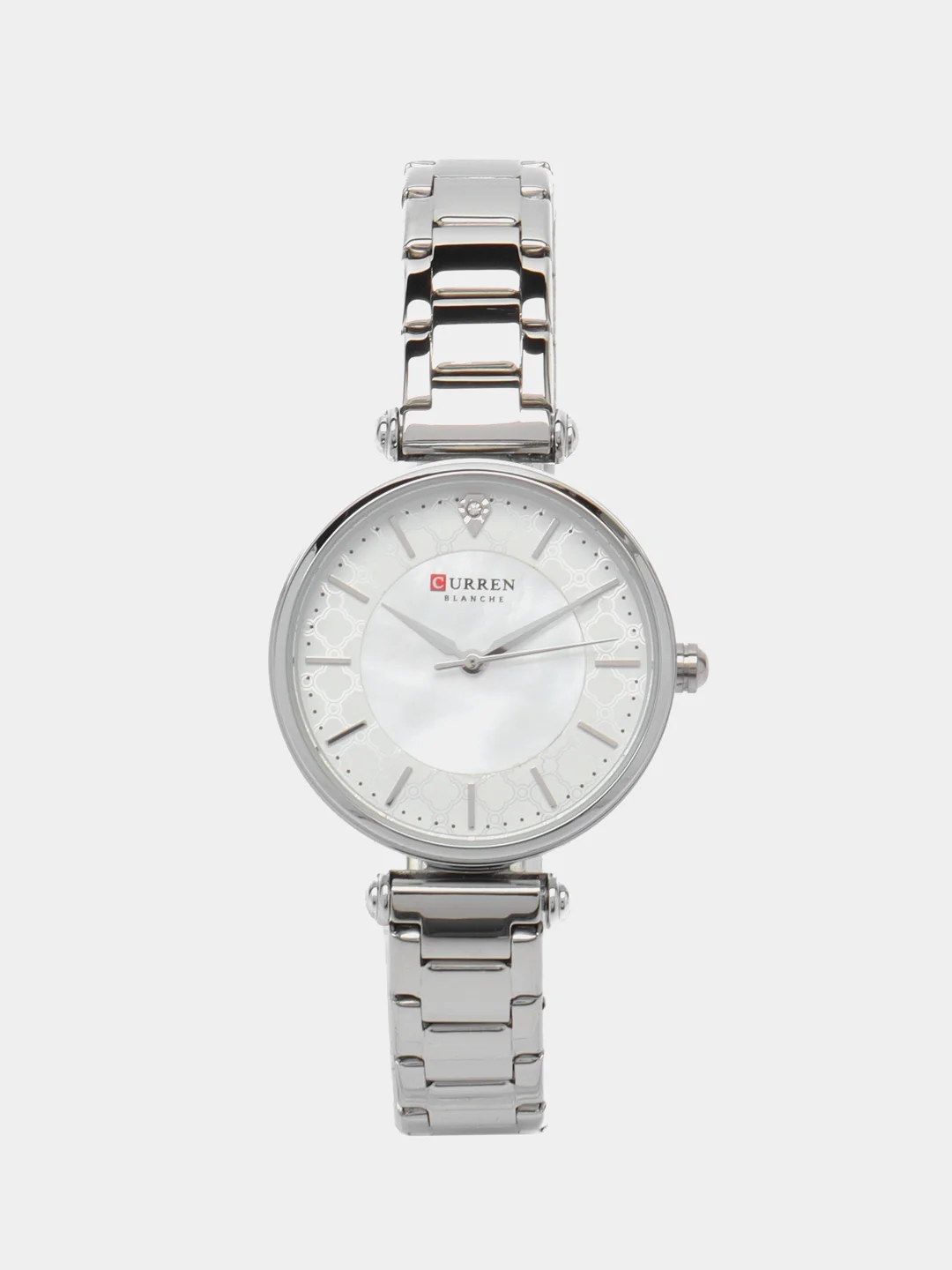 Серебряный женские наручные часы Curren 9072 в подарочной упаковке