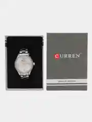 Серебряный женские наручные часы Curren 9009 в подарочной упаковке