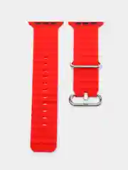 Красный ремешок силиконовый для смарт-часов Apple Watch X8 Ultra, X8 Pro, Dt No 1, 42-44-45-49мм