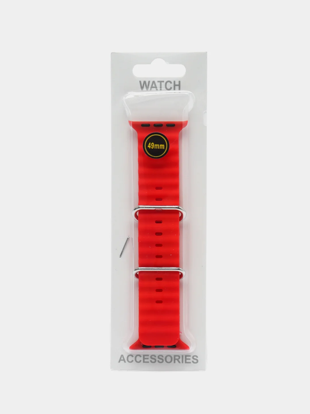 Красный ремешок силиконовый для смарт-часов Apple Watch X8 Ultra, X8 Pro, Dt No 1, 42-44-45-49мм