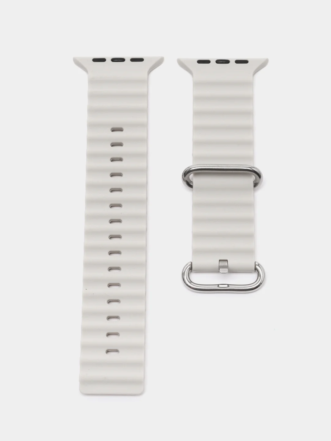 Серый ремешок силиконовый для смарт-часов Apple Watch X8 Ultra, X8 Pro, Dt No 1, 42-44-45-49мм