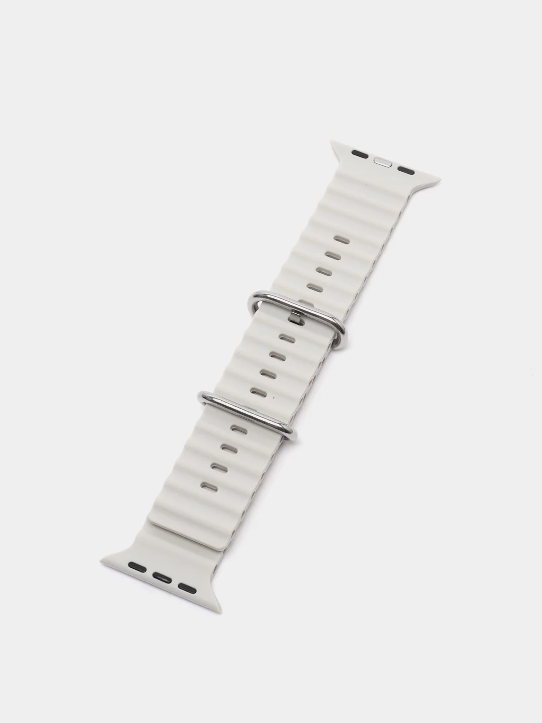 Серый ремешок силиконовый для смарт-часов Apple Watch X8 Ultra, X8 Pro, Dt No 1, 42-44-45-49мм