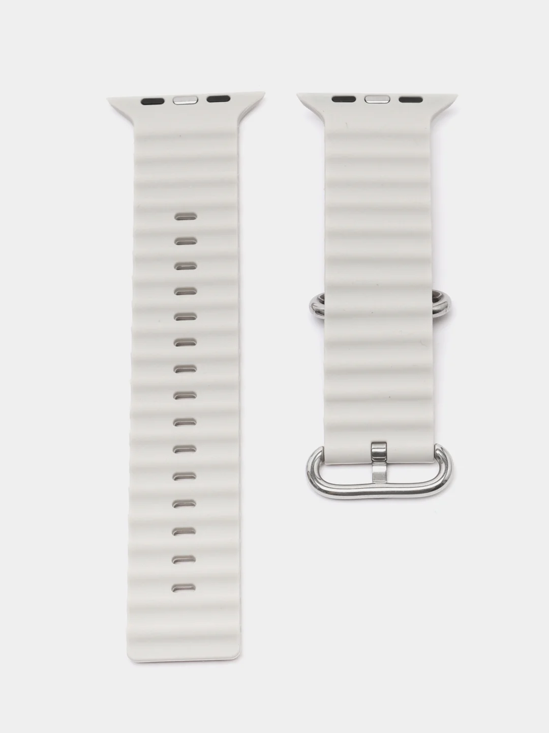 Серый ремешок силиконовый для смарт-часов Apple Watch X8 Ultra, X8 Pro, Dt No 1, 42-44-45-49мм