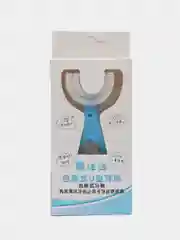 Голубой зубная щетка детская силиконовая, U-образная, 2-12 лет