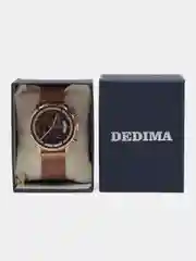 Бронзовый мужские наручные часы Dedima D-159 в подарочной упаковке