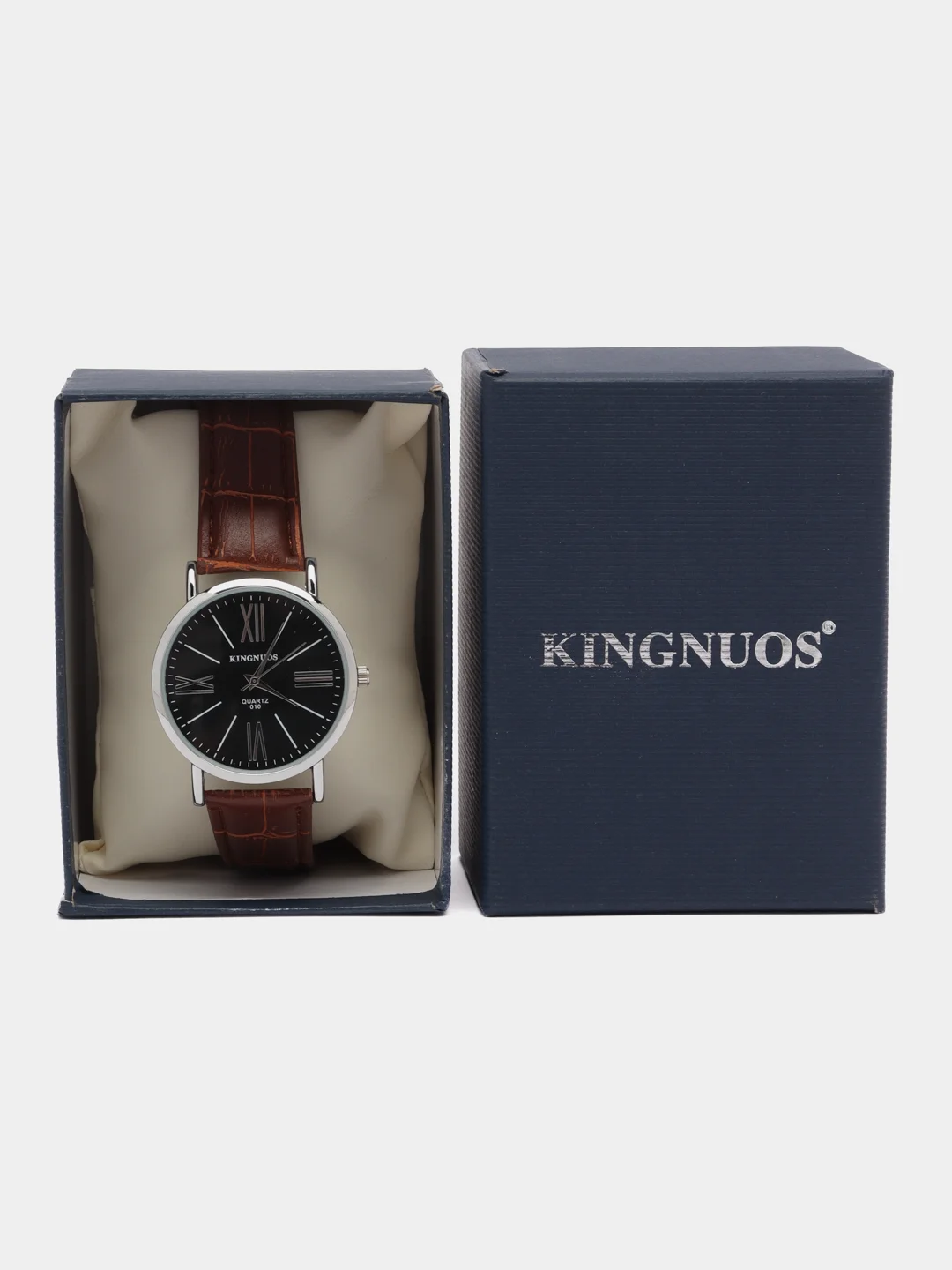 Коричневый наручные часы мужские KINGNUOS K-010, в подарочной упаковке