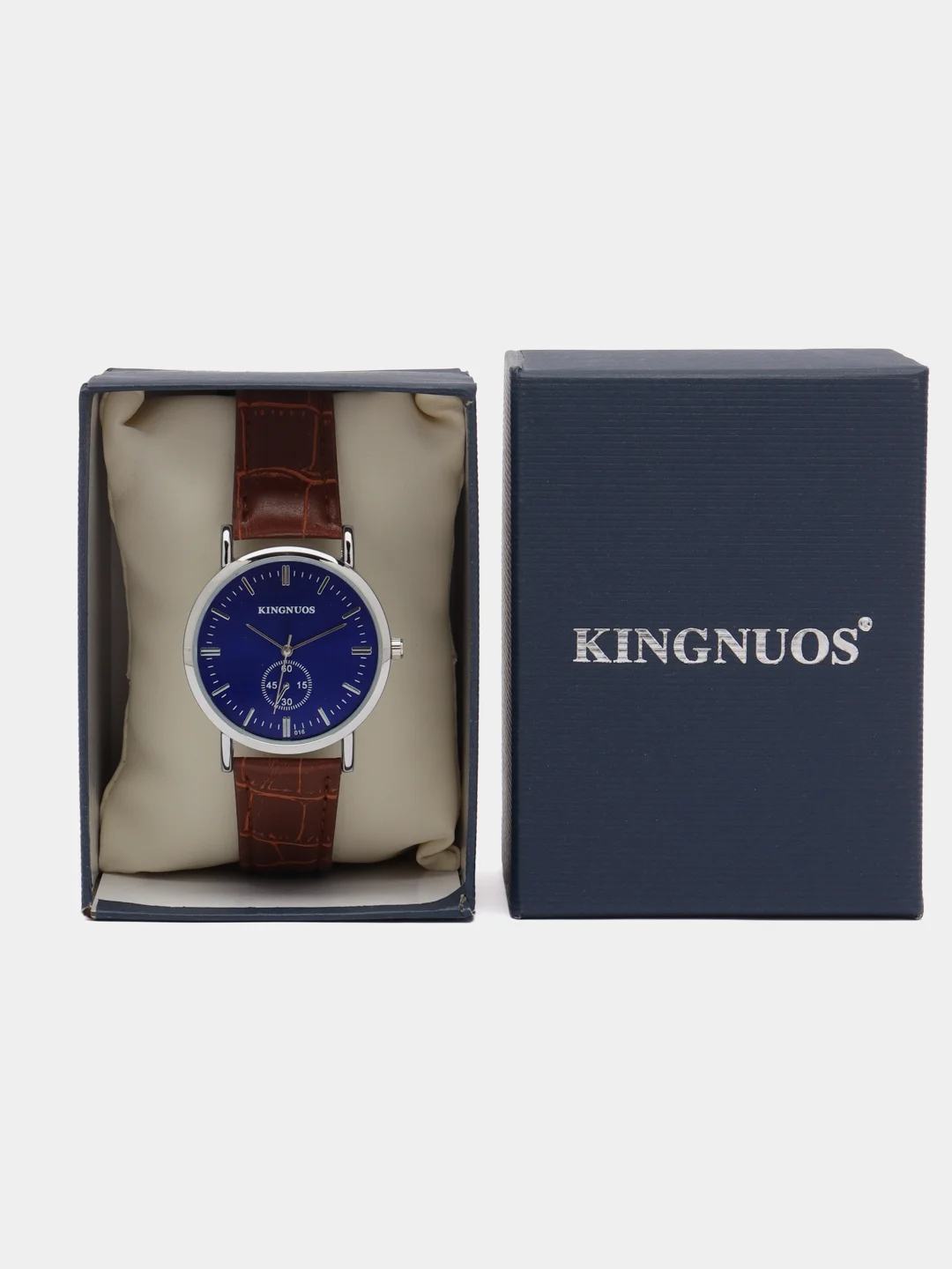 Темно-синий мужские наручные часы KINGNUOS K-016, в подарочной упаковке