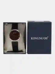 Серебряный мужские наручные часы KINGNUOS K-018 в подарочной упаковке