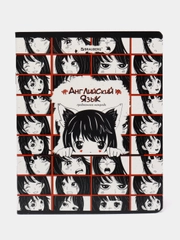 Тетрадь для школы предметная, 48 листов, Английский Язык, Anime, клетка, Brauberg, 404534