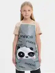 Серый фартук кухонный, кармашком