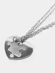 Серебряный парные цепочки "Пазлы", 50 см